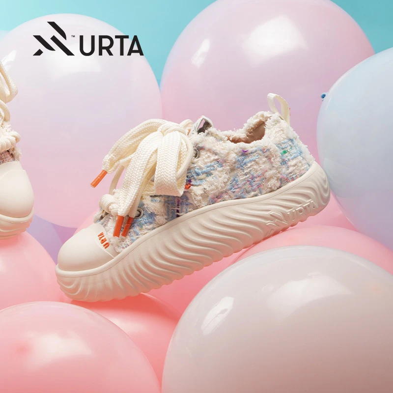 URTA草履虫系列 多巴胺 织物"摆蓝了"溶胶 面包鞋 时尚板鞋天蓝色