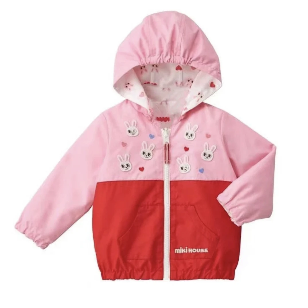 拼色黄蓝连帽外套正反两穿 原单外套两色