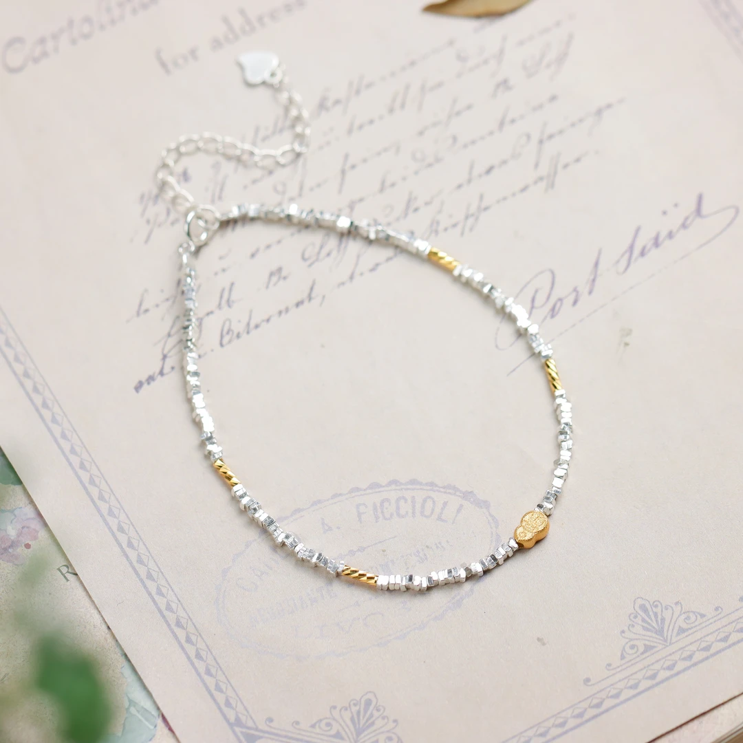 925银手链 925银碎银子葫芦精致小清新百搭女款手链