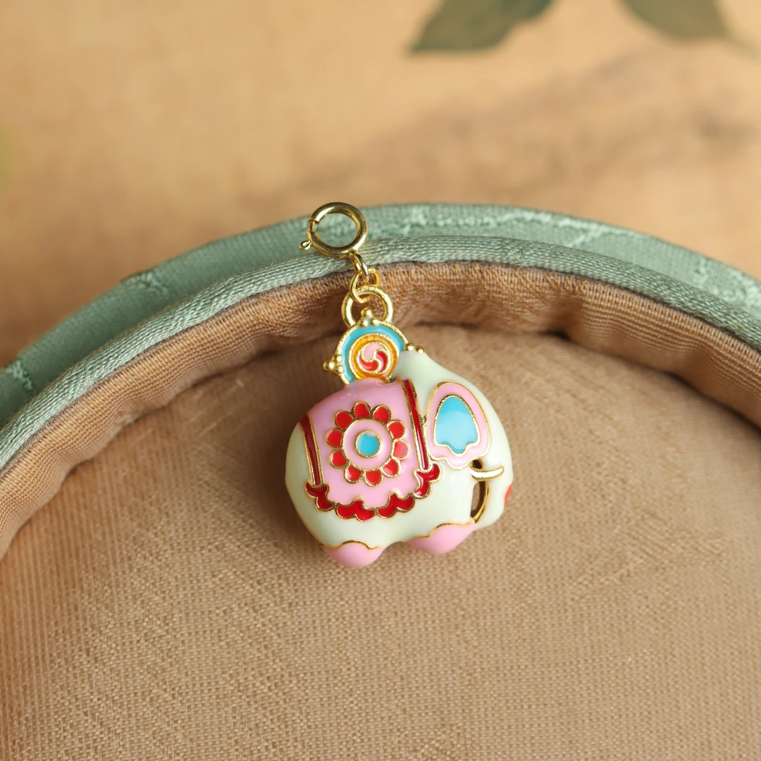 925银银制品 S925银大象小众百搭饰品挂件女款吊坠（大号）