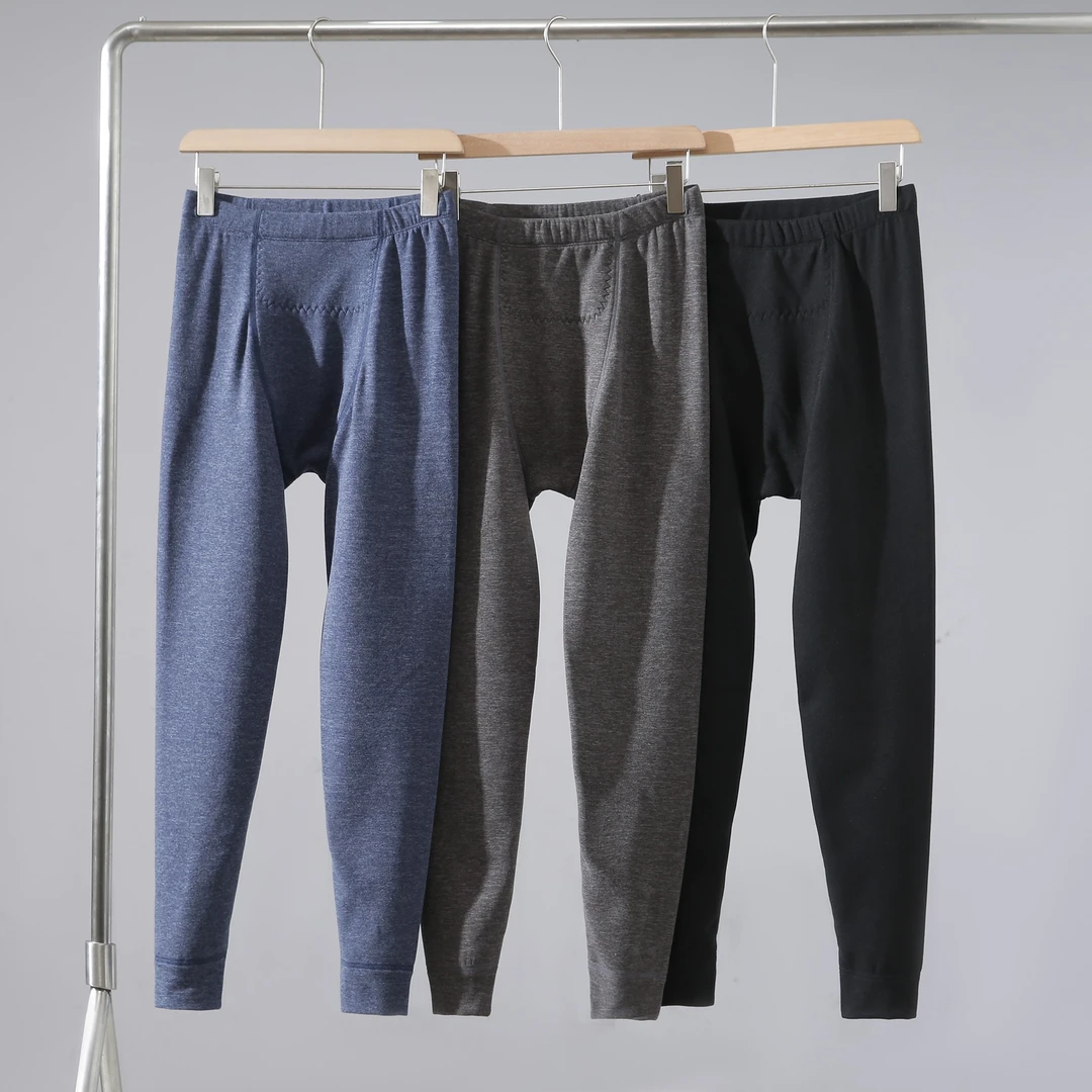 男女款高密度含羊毛蚕丝激光热反射功能性护膝高腰保暖裤