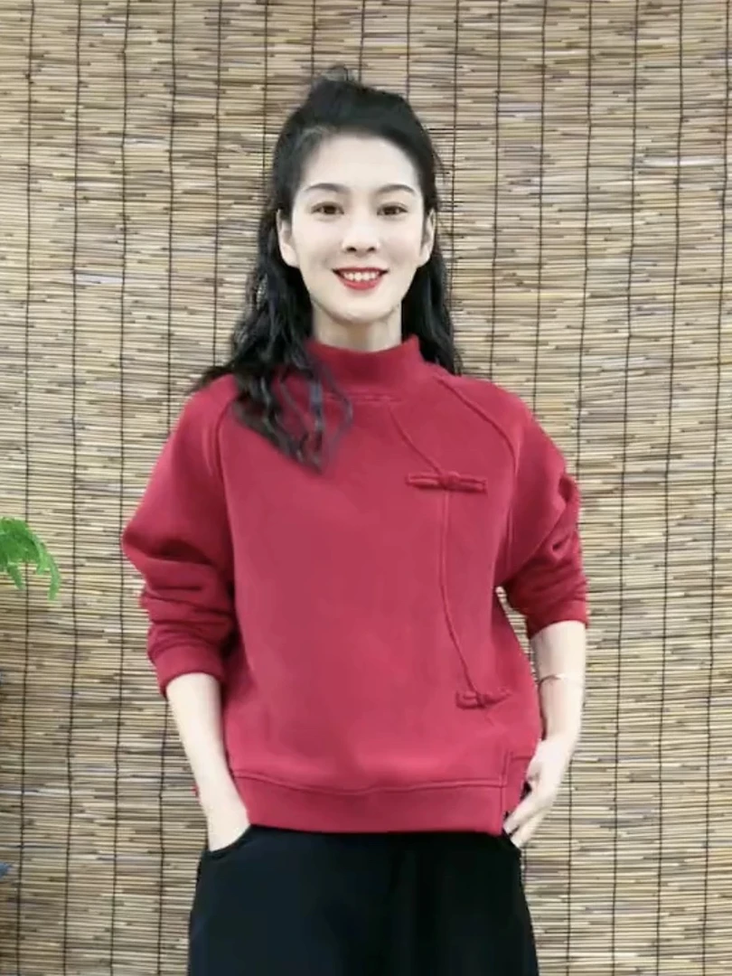 2024年时尚休闲中领两盘口洋气妈妈双面奥粒绒保暖衣