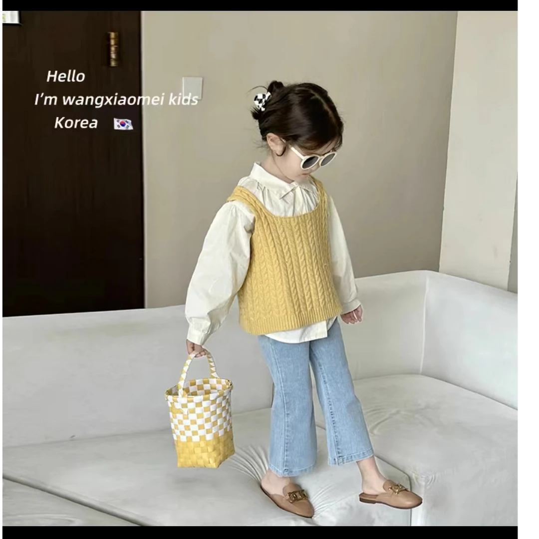 臭美家-2024新款洋气百搭秋季韩版时尚女童小甜妹三件套