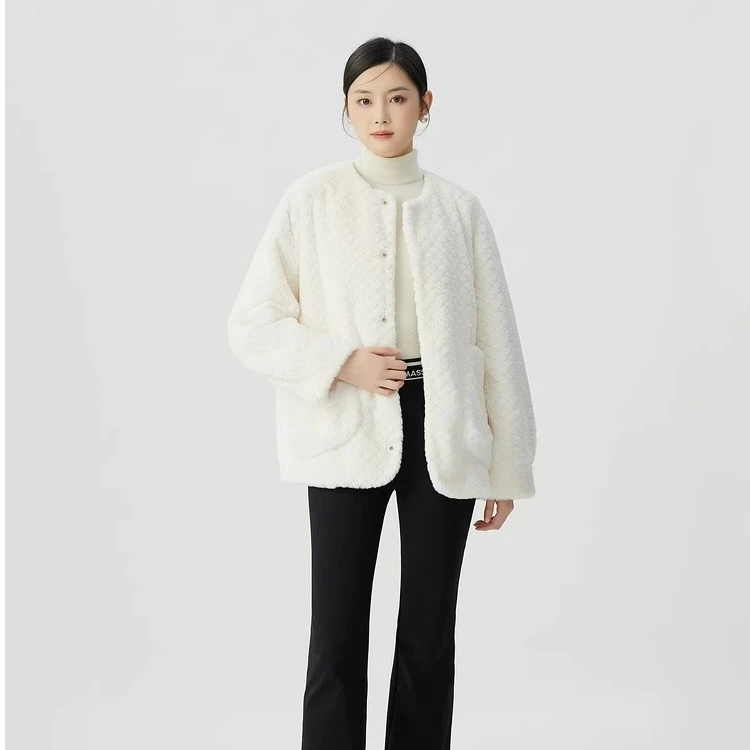 AMASS/阿玛施白月光压剪喷花工艺环保外套5400830