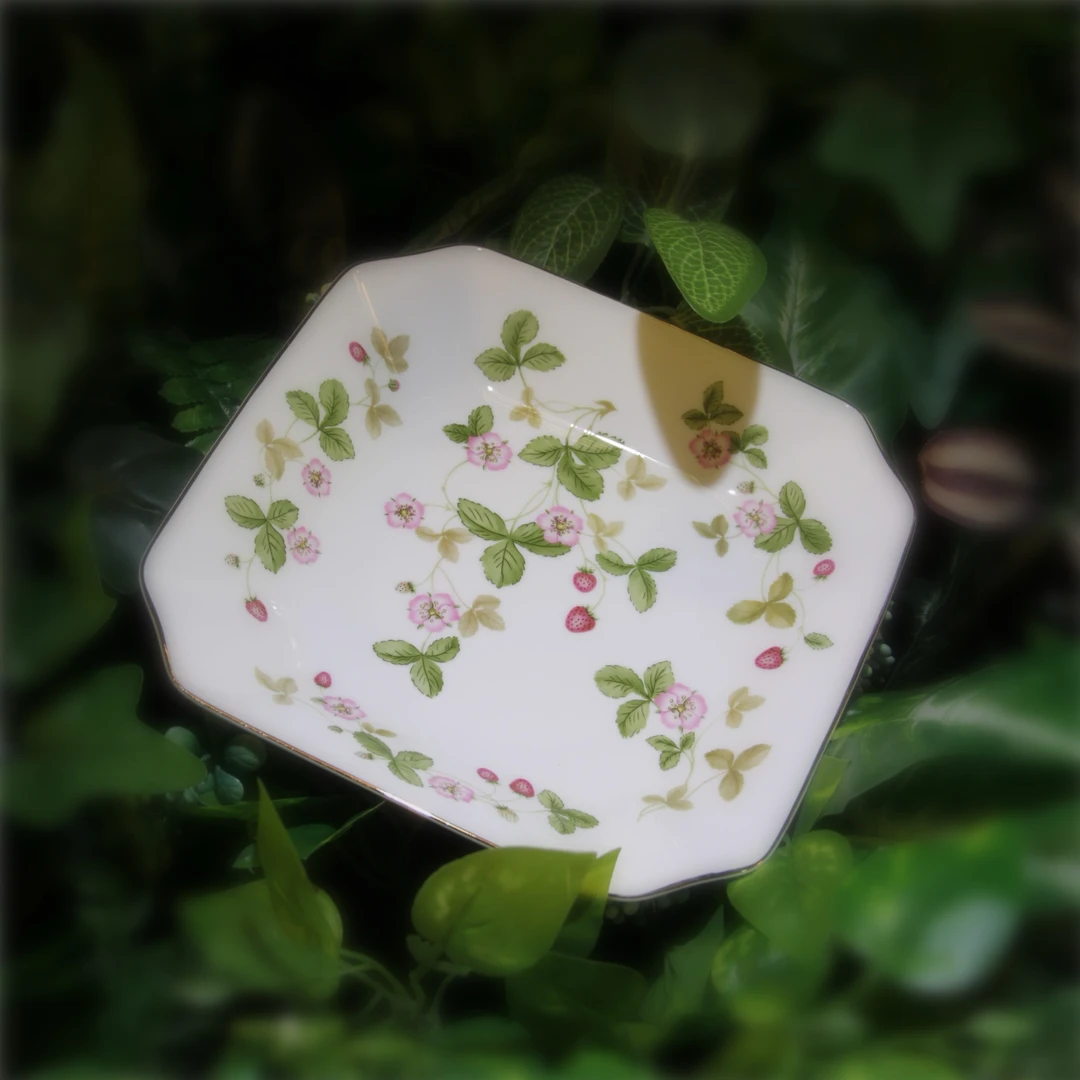 【闪购商品】 M42黑宝瓶WAIKIWOOD野草莓方型欧式骨瓷餐具深盘 2008