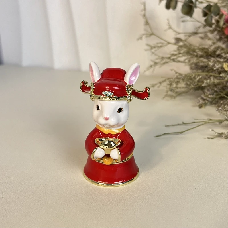 【闪购商品】 C11七宝系列情侣官人兔创意手工摆件3081