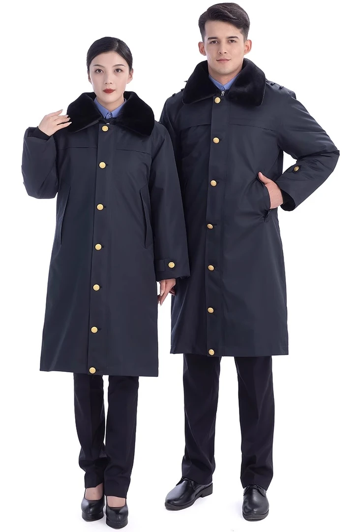 铁路羽绒大衣乘务员户外保暖加厚铁路铁路制服冬季大衣铁路防寒服