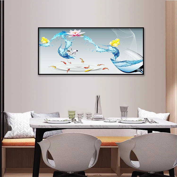 【餐厅画-单幅】新款餐厅画厨房饭馆店挂画单幅有框晶瓷现代装饰画