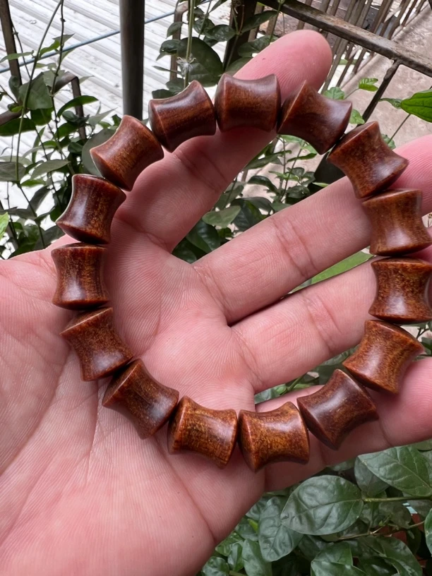 1315竹节果冻黄金龙手串