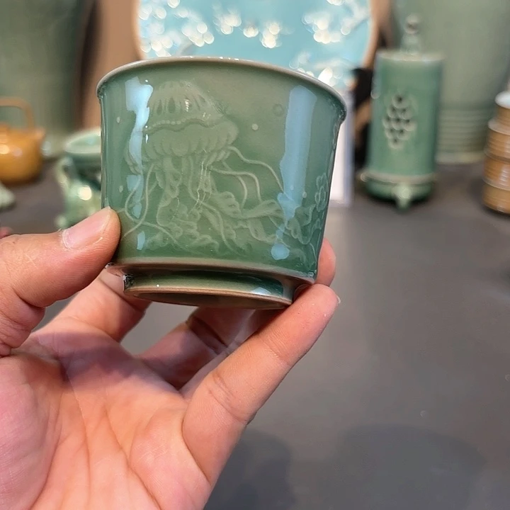 杯青瓷青瓷龙泉青瓷