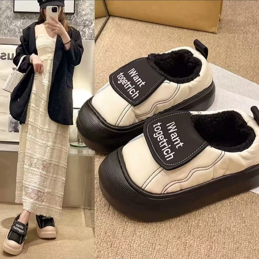 pu面字母防水厚底eva时尚包跟棉1321