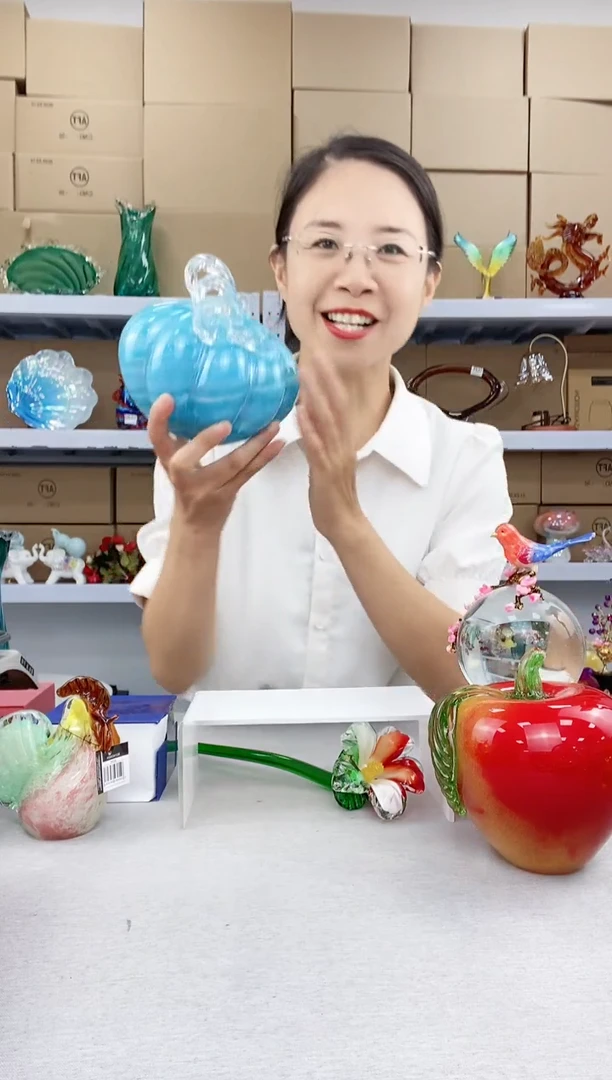 【闪购商品】高端轻奢纯手工天蓝色南瓜微瑕