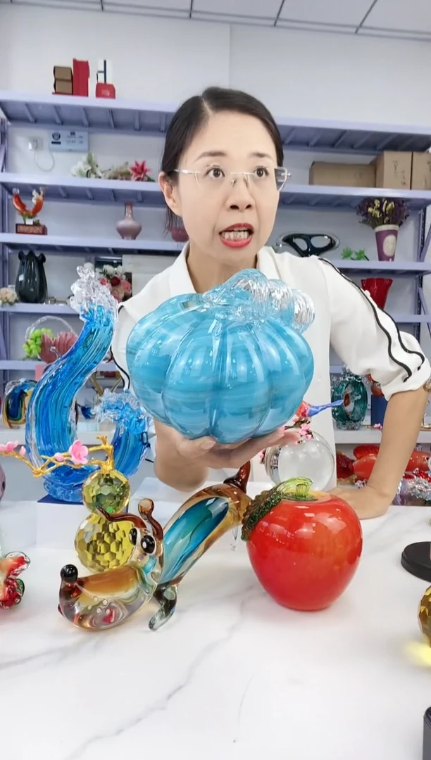 【闪购商品】高端轻奢纯手工天蓝色南瓜微瑕