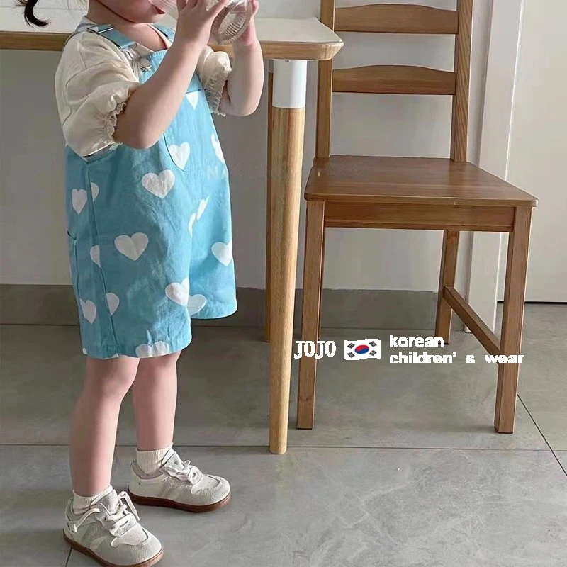 A037韩国炸街童装宝宝背带裤夏季洋气女童连体衣