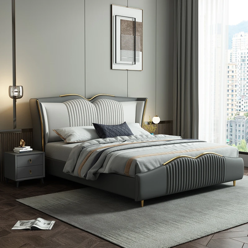 【皇家故事】[真爱Conventions]主卧床双人床婚床次卧床储物床2203#