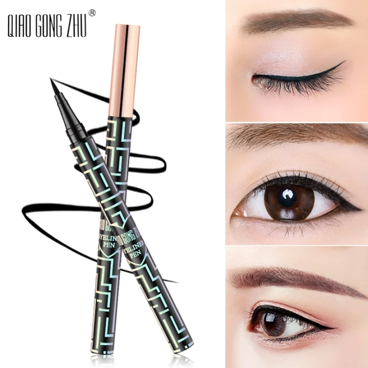 俏公主迷宫自然浓郁眼线液笔眼线笔防水不晕染持久流畅速干浓黑