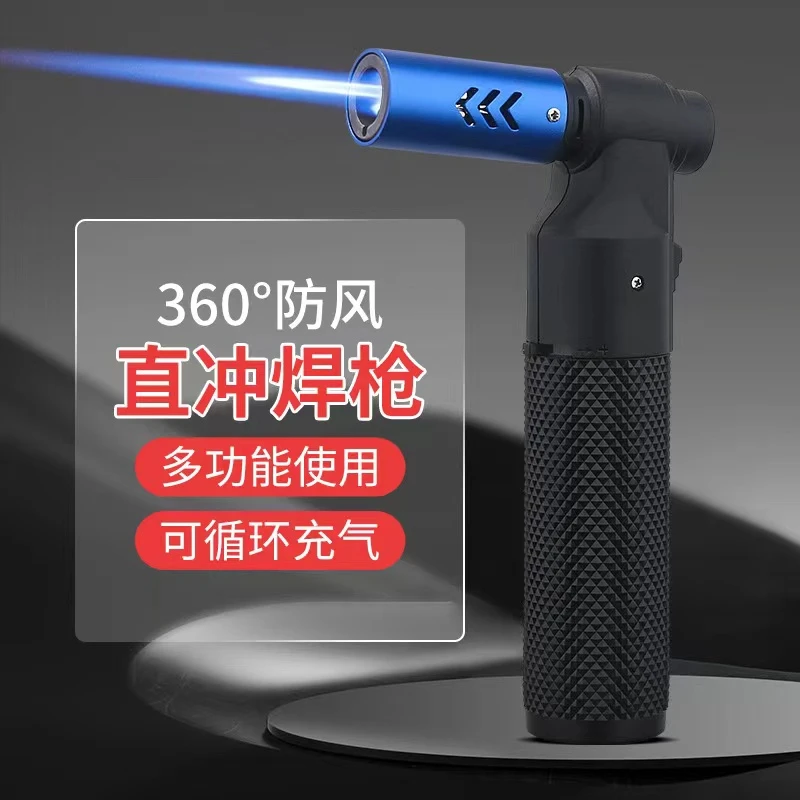 【专柜同款】新款防风打火机直冲充气艾灸专用点火神器焊枪喷枪耐用