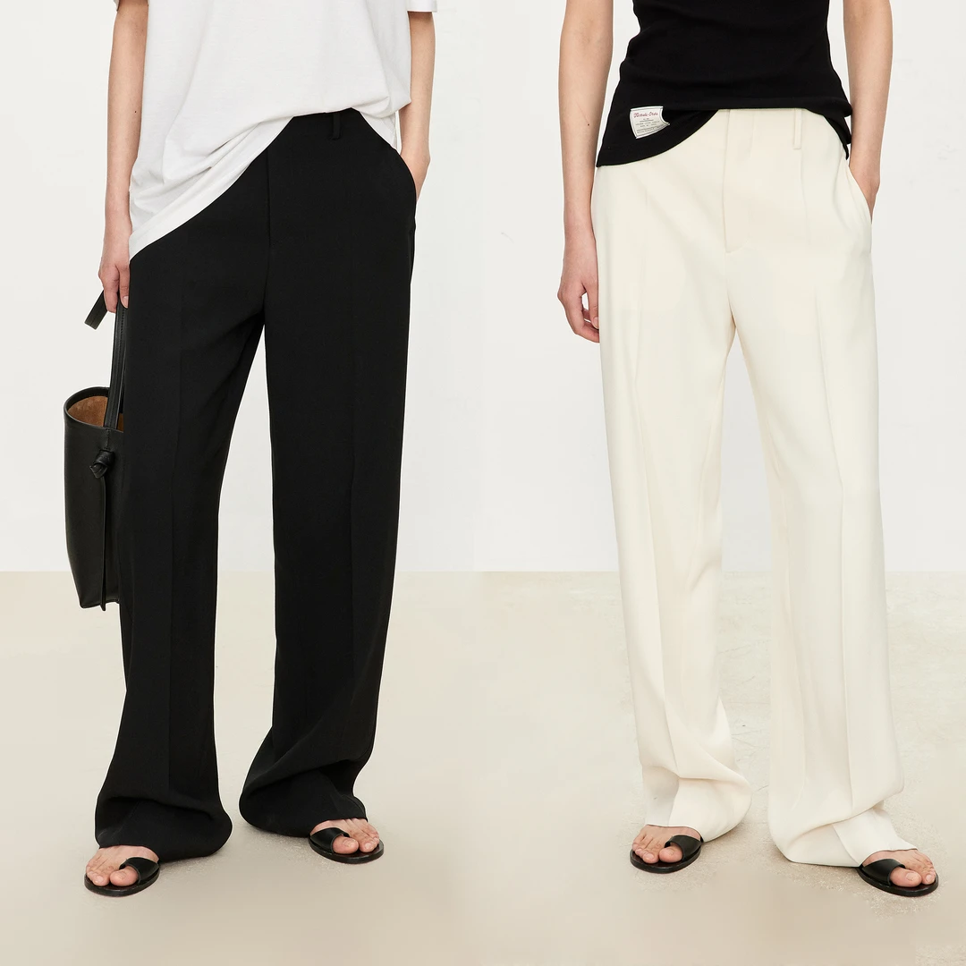 JOCB 舒适易打理高密面料 显瘦直筒连腰及地神裤