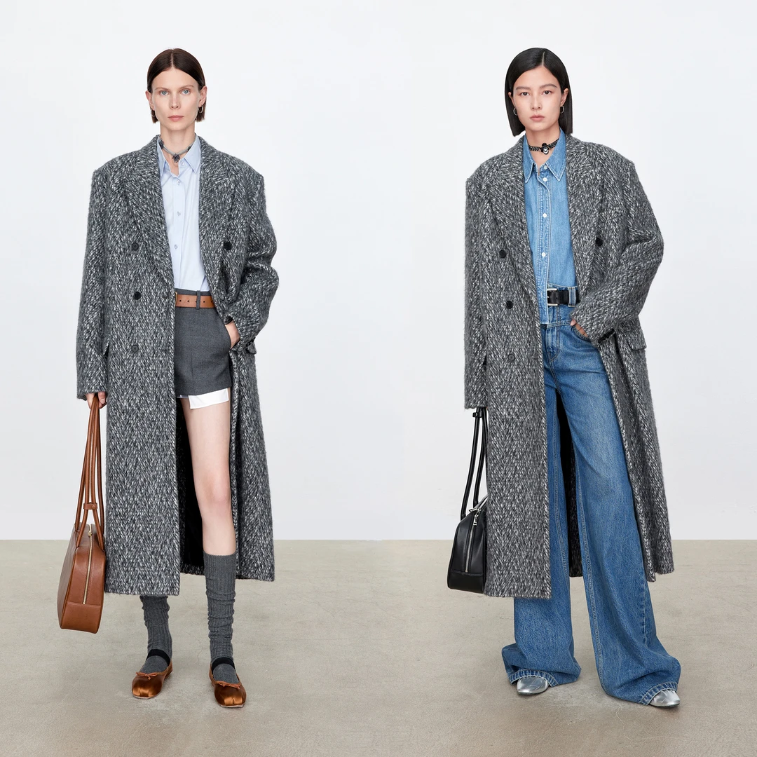 【商场同款新品】JOC专柜同款意大利稀有长毛人字纹馆藏VTG彩花纱经