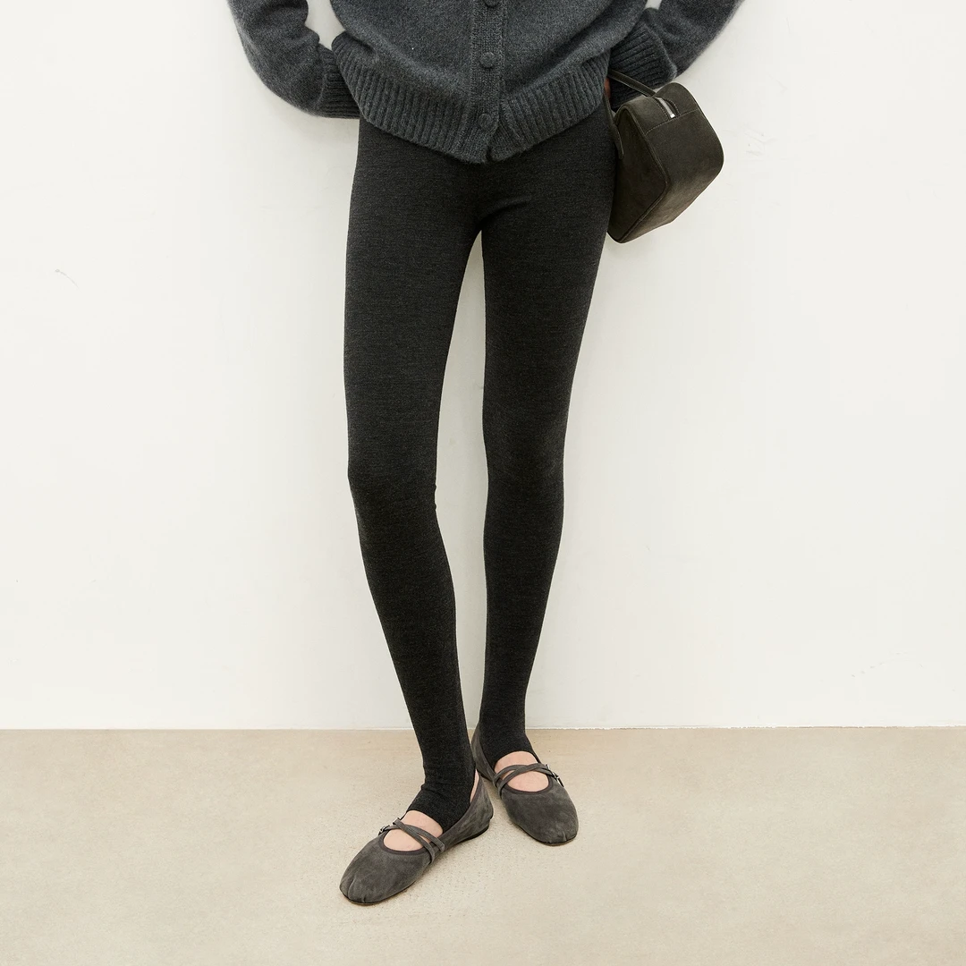 CHICJOC高弹保暖精纺羊毛 玛丽珍搭配神器视觉拉长腿踩脚打底裤