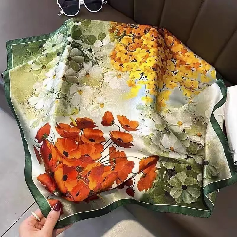 宫丽 秋季新款【璀璨】纯100桑蚕丝素绉缎防晒国风百搭