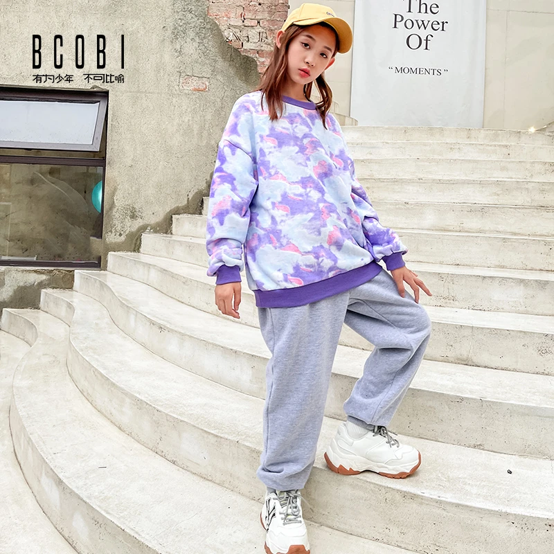 BCOBI/不可比喻女童中大童纯色裤子加绒加厚秋冬运动裤3341262009