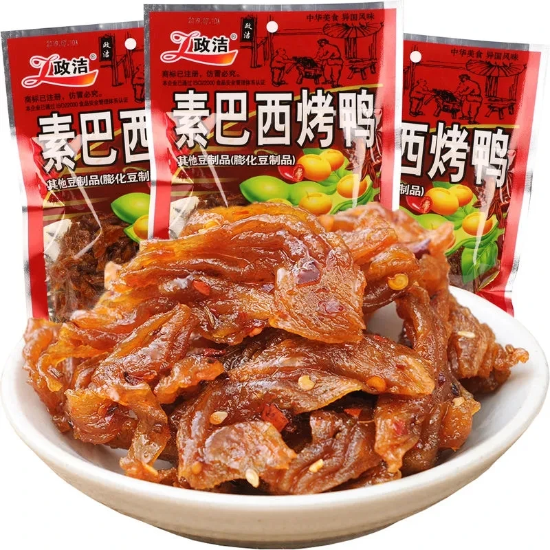 政洁素巴西烤鸭辣条儿时经典甜辣片8090后童年怀旧零食豆制品小吃