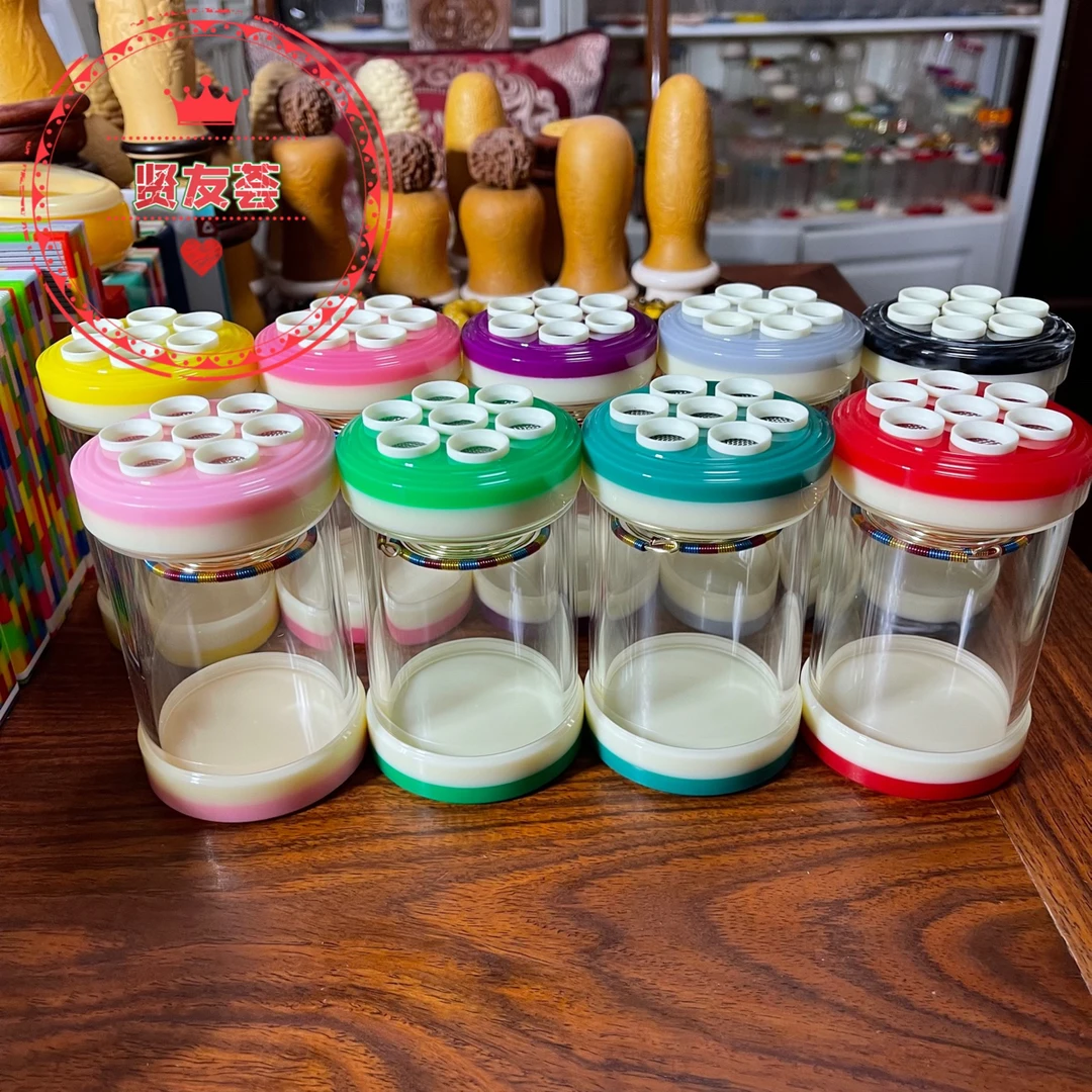 鸣韵款七孔蝈蝈叫罐 有机玻璃鸣虫罐60直径高103鸣虫虫具用具