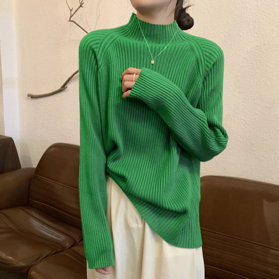 堆堆领大朗毛衣女款爆款2025新款打底衫女内搭秋冬高档百搭针织衫