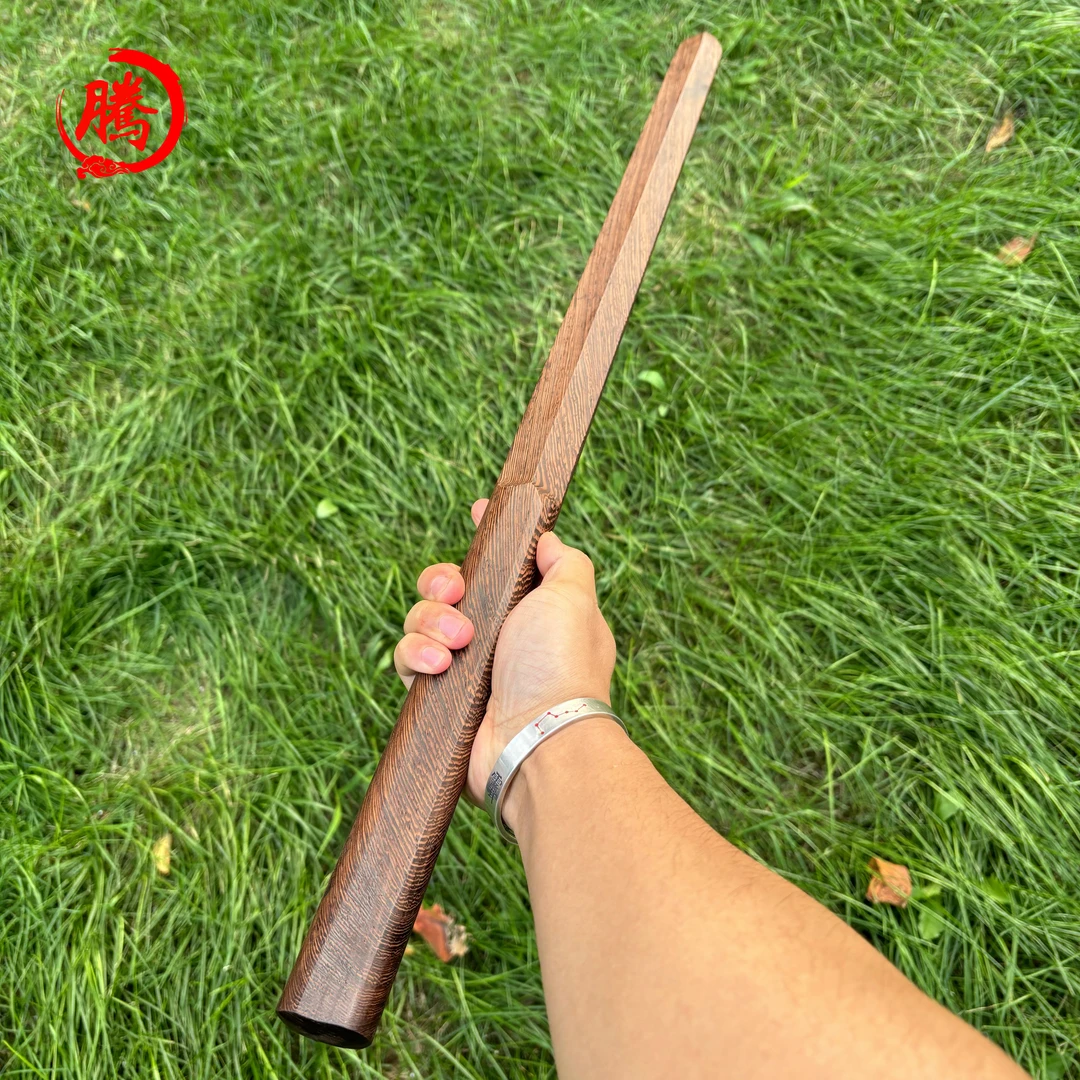 腾飞木艺-80公分双手棍剑剑尺单手剑太极棍剑武术锻炼防身摆件