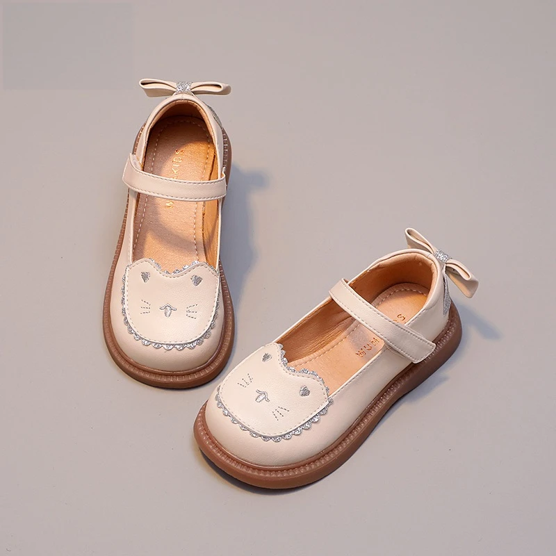 可爱小喵咪公主女童鞋2023女宝中小童女孩软底单鞋231202