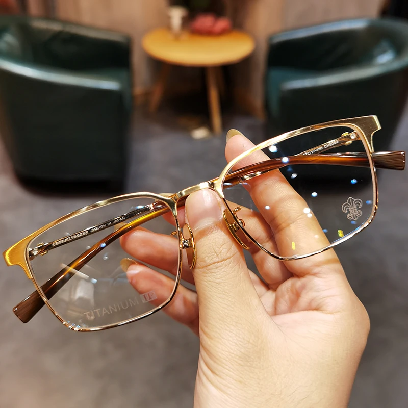 新款简丹萝心防蓝光眼镜框男女个性时尚钛架超轻眼镜架防辐射