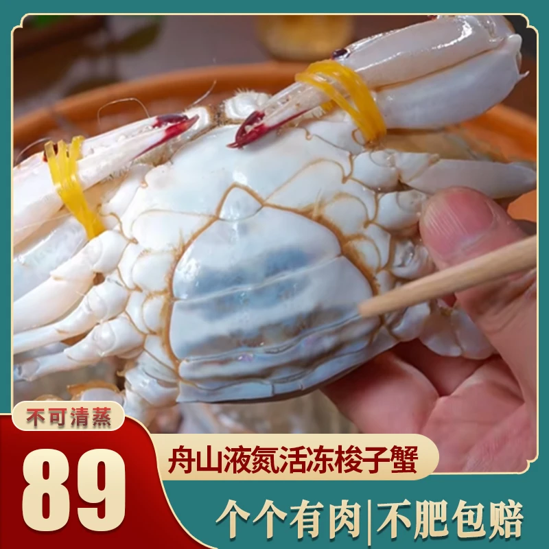 肉母蟹到手10只【冻蟹】3-4两/只飞蟹白蟹螃蟹母蟹舟山到手三斤二