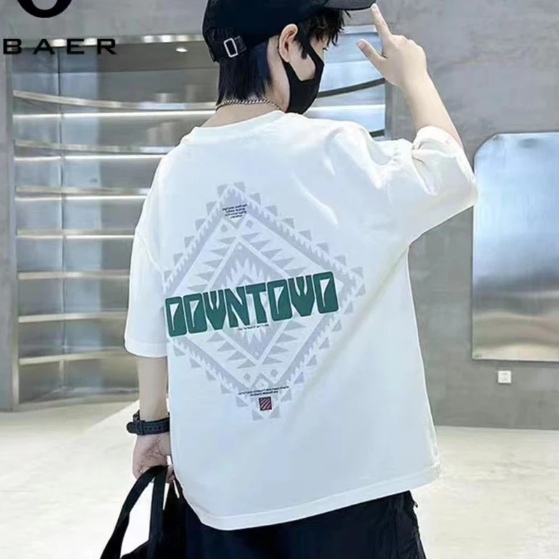 【3件装】夏款T恤001-200男童青少年休闲宽松韩版圆领T恤