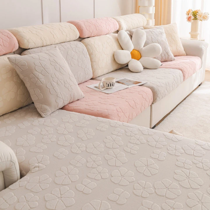 (花团)弹力沙发套简约现代时尚新款沙发笠防尘耐磨沙发垫子通用型