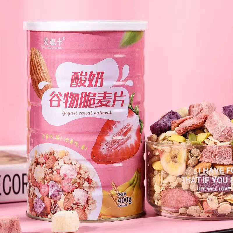 麦趣丰酸奶谷物脆麦片干吃烘焙水果坚果酸奶果粒麦片400g即食代餐