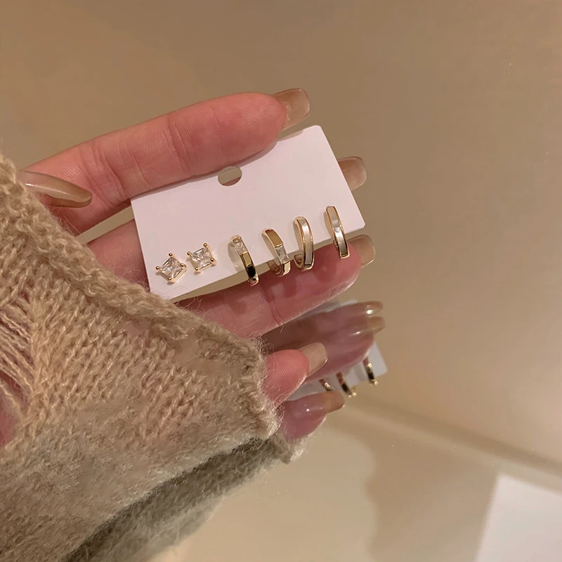 6件套 ！店主超推！精致套装耳环小众设计感耳饰女高级感耳钉女