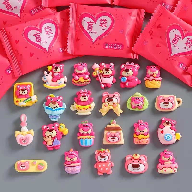 可爱草莓熊惊喜玩具盲袋diy手工制作装饰品多款树脂配件儿童礼物