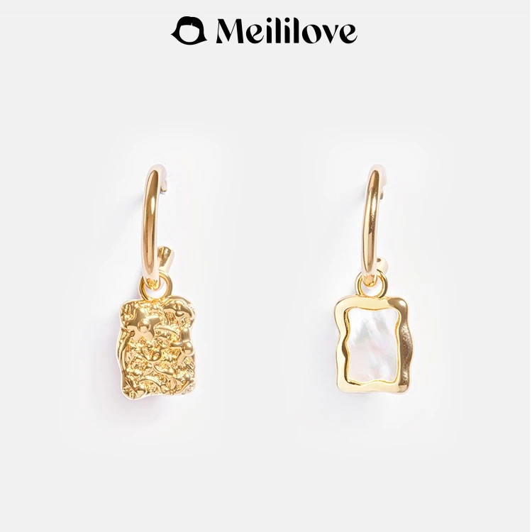 meililove/莓拉 铜合金耳饰 「花之羁绊」-AB面耳环两面可戴 RH05