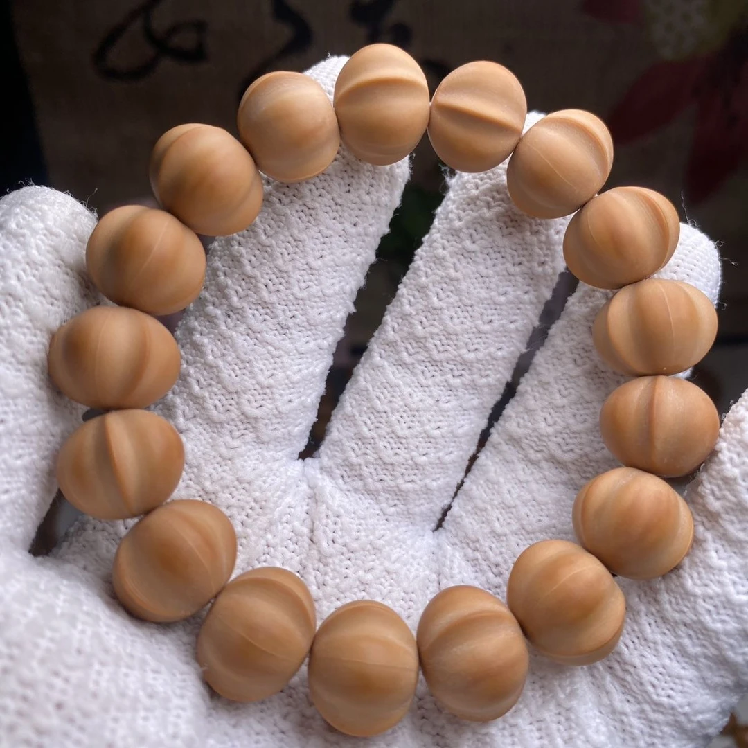 猴头雕刻手串聚宝盆料三花立体磨砂面大鲨鱼