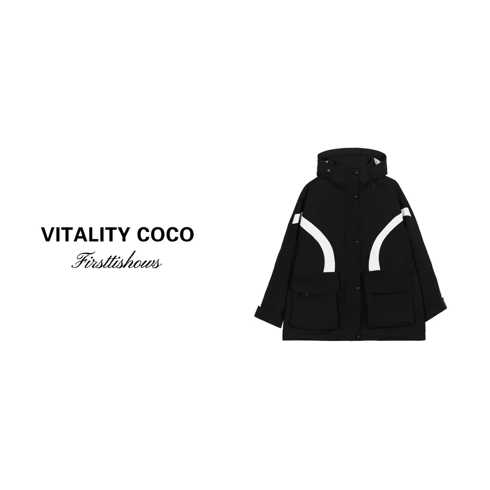 「VITALITY COCO」【威尔系列】时尚保暖连帽防风羽绒滑雪服-872