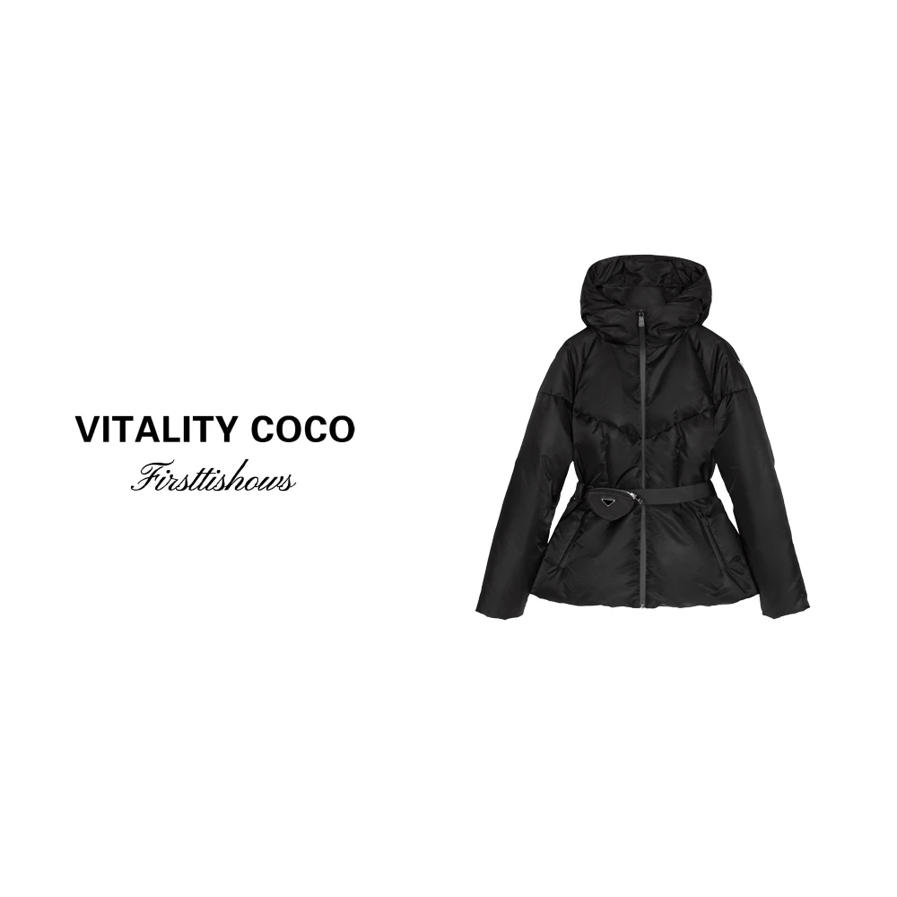 「VITALITY COCO」上新热卖收腰带腰带三角标羽绒服1437