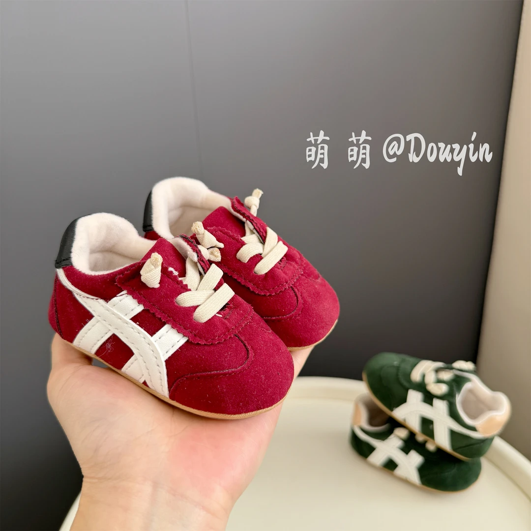 婴儿鞋子6-12个月宝宝男女防滑软底鞋0一1周岁拼色百搭休闲学步鞋