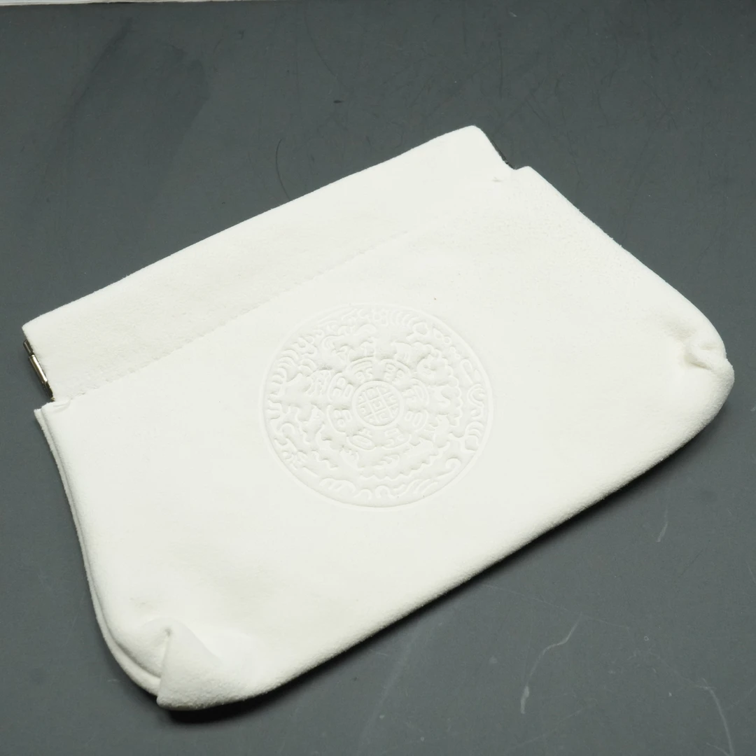 首饰袋 《小鱼文玩》文玩袋麂皮材质精品印花整理袋磁吸扣带夹层