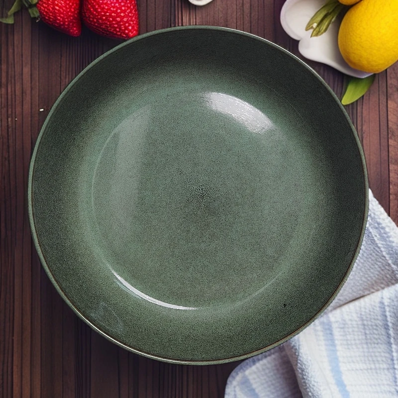 家用陶瓷12英寸大汤盆加厚防烫大分量酸菜鱼盆冒菜碗绿松石413