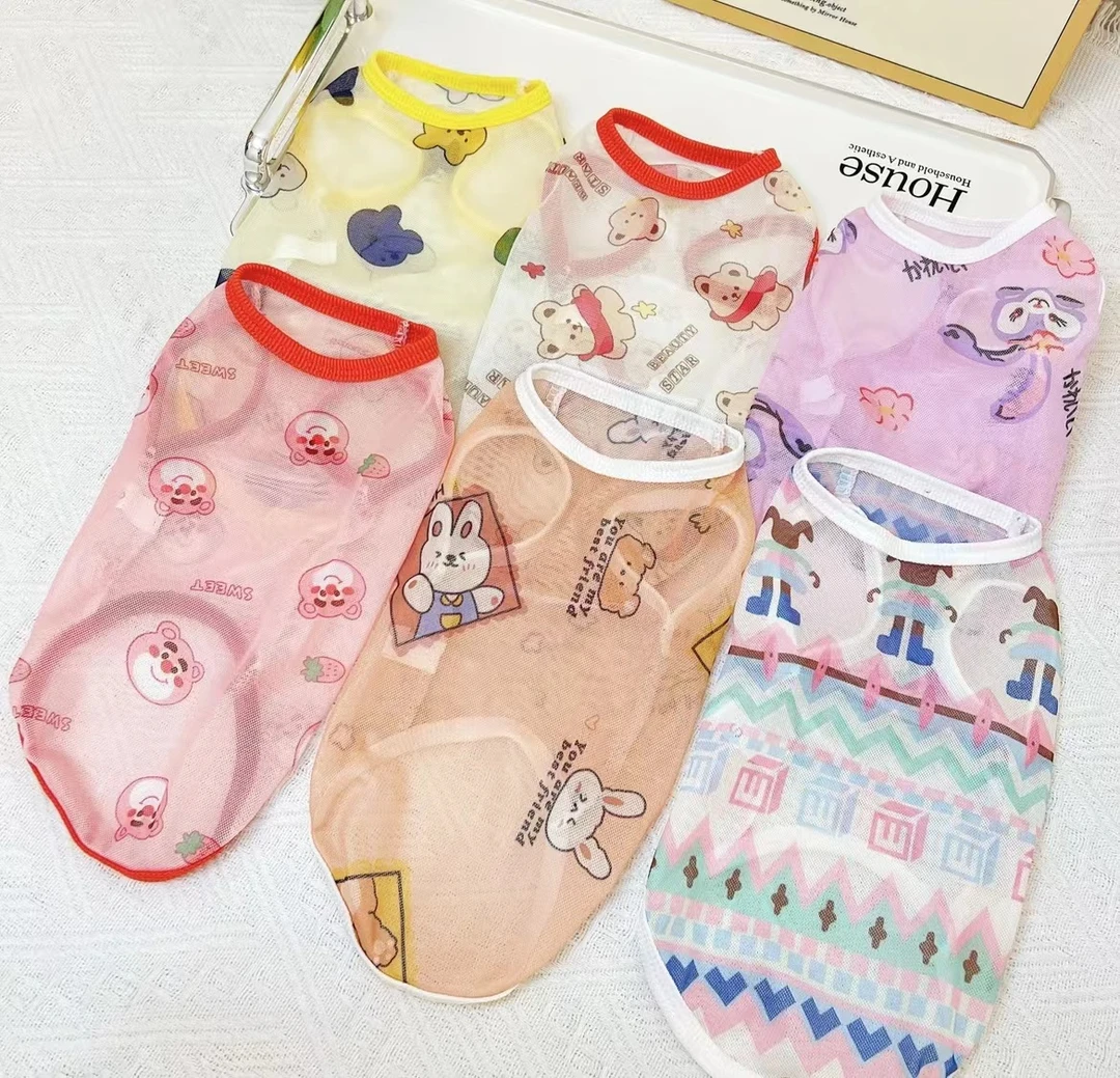 狗狗背心夏季薄款透气小中大型犬宠物跨境t恤喵咪无袖衣服装批发