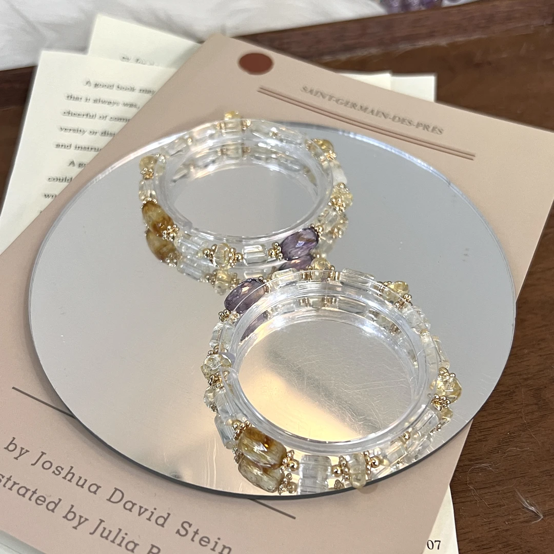 【临风曲】DM0979黄水晶紫水晶手串手链多样性发一