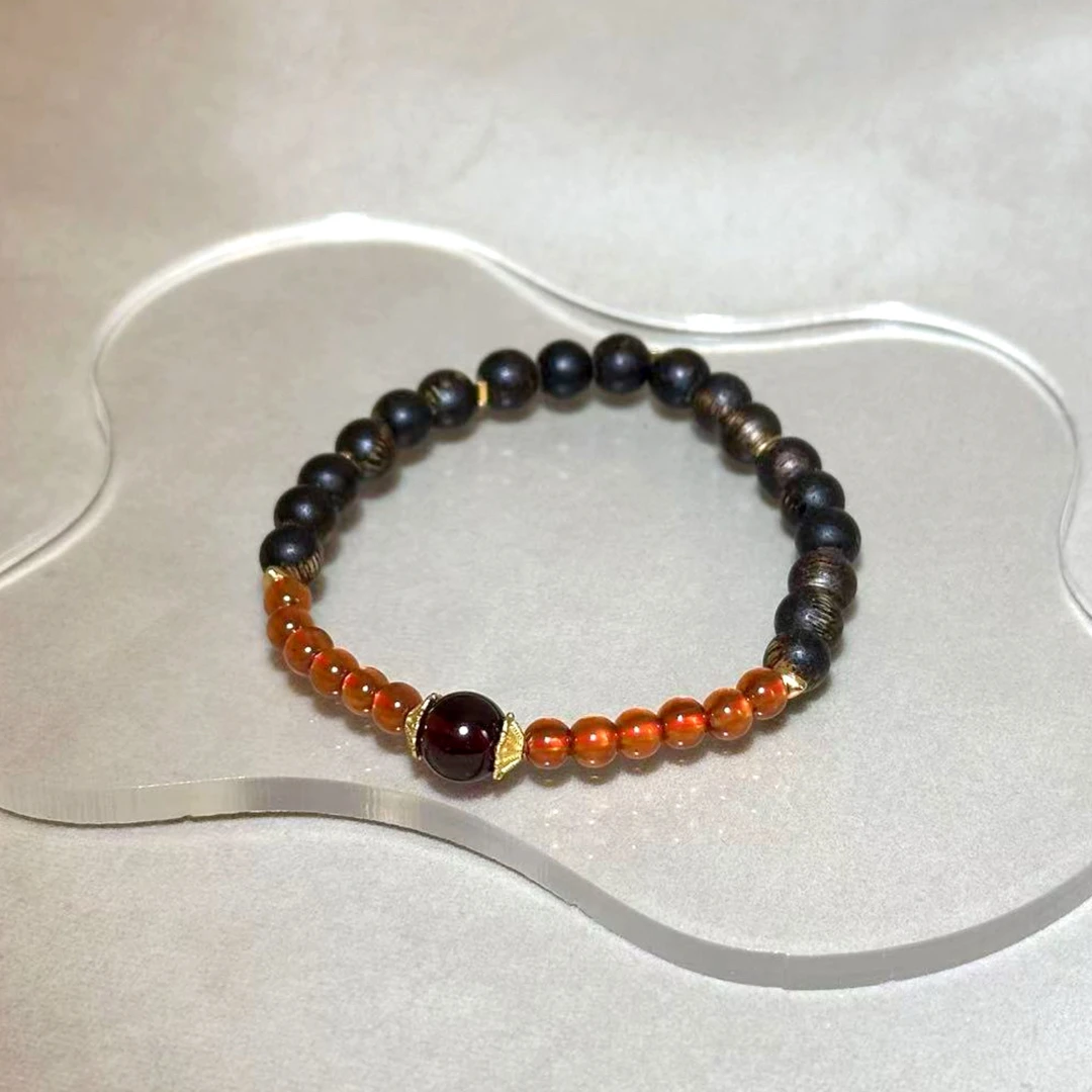 【安康】DM0227石榴石香香手链925银手工diy原创设计女款手串