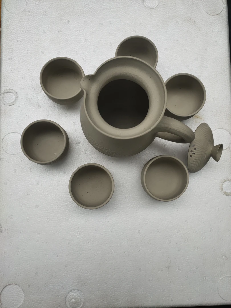 纯手工土陶茶具素烧