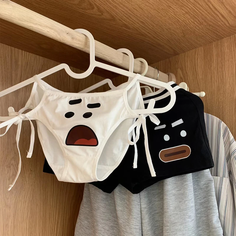 呆萌可爱情侣内裤一男一女日系卡通棉舒适透气男女短裤套装个性